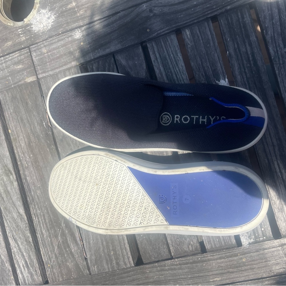 Rothy's Blue Sneakers Slip-On Style